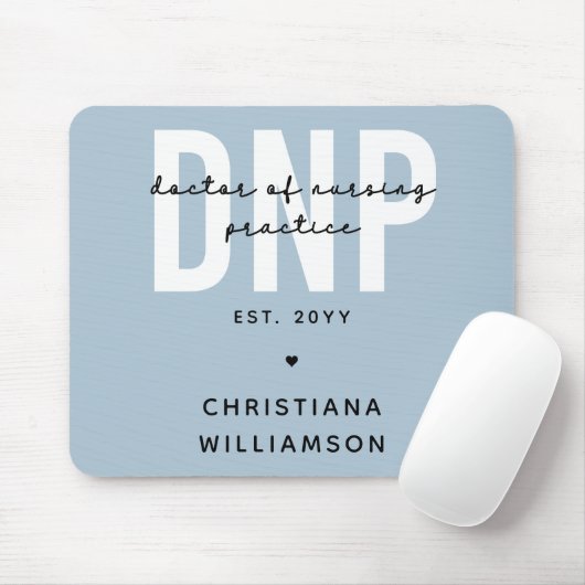 Aangepaste DNP Doctor of Nursing Practice Afstuder Muismat (Met muis)