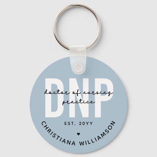 Aangepaste DNP Doctor of Nursing Practice Afstuder Sleutelhanger (Voorkant)