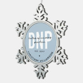 Aangepaste DNP Doctor of Nursing Practice Afstuder Tin Sneeuwvlok Ornament (Rechts)