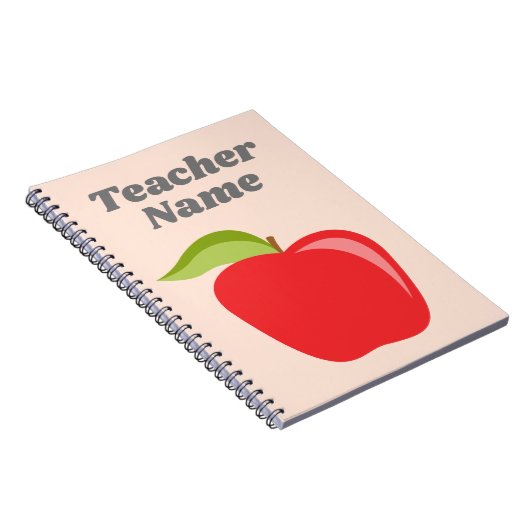 Aangepaste docent Apple met moderne Apple Notitieboek (Rechterzijde)