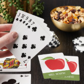 Aangepaste docent Apple met moderne Apple Pokerkaarten (Insitu)