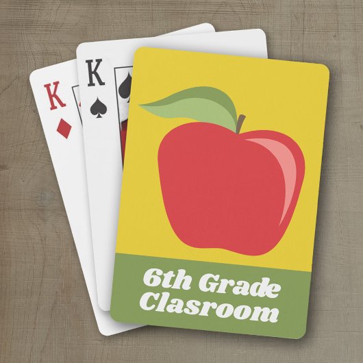 Aangepaste docent Apple met moderne Apple Pokerkaarten