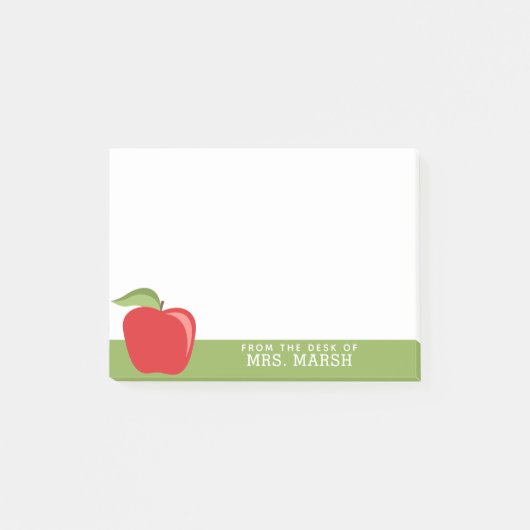Aangepaste docent Apple met moderne Apple Post-it® Notes (Voorkant)