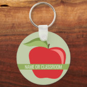 Aangepaste docent Apple met moderne Apple Sleutelhanger (Voorkant)