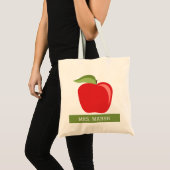 Aangepaste docent Apple met moderne Apple Tote Bag (Voorkant (product))