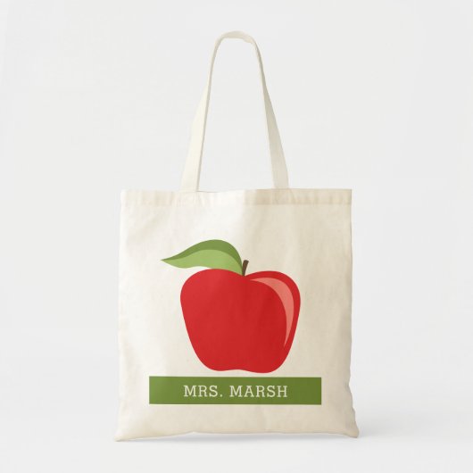Aangepaste docent Apple met moderne Apple Tote Bag (Voorkant)