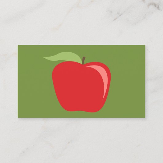 Aangepaste docent Apple met moderne Apple Visitekaartje (Achterkant)