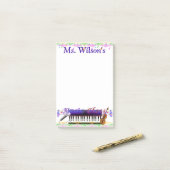 Aangepaste docenten Muziekklasse Post-it® notes (Op bureau)