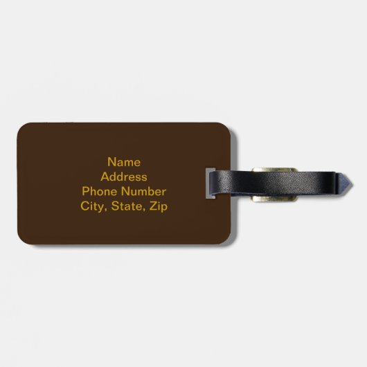 Aangepaste dodelijke figuur Bagagelabel (Achterkant horizontaal)