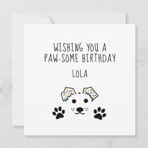 Aangepaste Dog Birthday-kaart Kaart