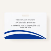 Aangepaste Dog Blue Photo ID-kaart Badge (Achterkant)