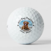 Aangepaste DOG DAD Modern Pet Photo Golfballen (Voorkant)
