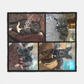 Aangepaste dog foto-inktbank fleece deken (Voorkant (Horizontaal))