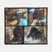 Aangepaste dog foto-inktbank fleece deken (Voorkant (Horizontaal))