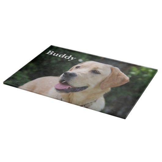 Aangepaste dog foto's snijvlak snijplank (Hoek)