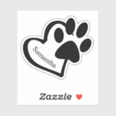 Aangepaste dog-kat-poot aangepast sticker (Vel)
