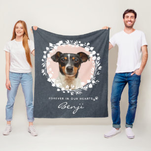 Aangepaste Dog Memorial Pet Loss Keepomwille Foto  Fleece Deken