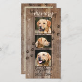 Aangepaste Dog Memorial Rustic Wood Poem Sympathca (Voorkant / Achterkant)