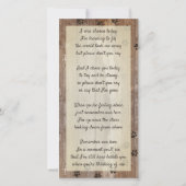 Aangepaste Dog Memorial Rustic Wood Poem Sympathca (Achterkant)