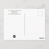 Aangepaste Dog Paw Pet Business - Bedankt voor je  Briefkaart (Achterkant)