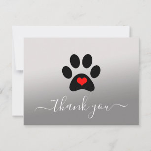 Aangepaste Dog Paw Pet Business - Bedankt voor je Briefkaart