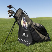 Aangepaste DOG Photo Best DAD by Par Paw Prins Golfhanddoek (Groen)