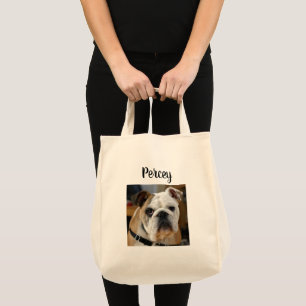 Aangepaste Dog Photo Canvas tas