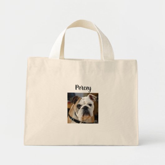 Aangepaste Dog Photo Canvas tas (Voorkant)