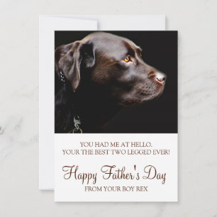 Aangepaste Dog Photo Fathers Day Notitiekaartje