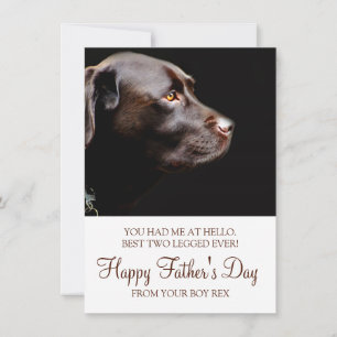 Aangepaste Dog Photo Fathers Day Notitiekaartje
