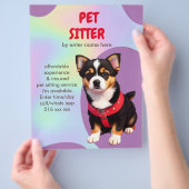 Aangepaste Dog-sitter Flyer personaliseren (Hand)