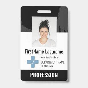Aangepaste dokter, verpleegster, zorghulp foto ID Badge