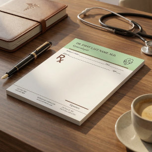 Aangepaste doktersrecept notitieblok bewerkbare RX