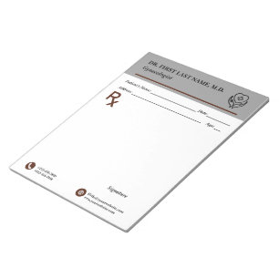 Aangepaste doktersrecept notitieblok Bewerkbare RX