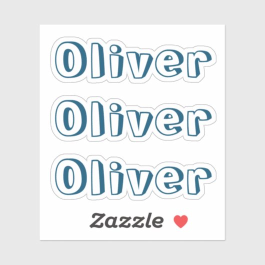 Aangepaste donkerblauwe Kinder naam Sticker (Vel)