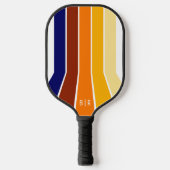 Aangepaste, donkerblauwe rode Oranje geelmodekunst Pickleball Paddle (Voorkant)