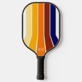 Aangepaste, donkerblauwe rode Oranje geelmodekunst Pickleball Paddle (Achterkant)