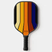Aangepaste, donkerblauwe rode Oranje geelmodekunst Pickleball Paddle (Achterkant)