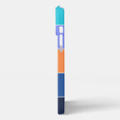 Aangepaste donkere blauwe turquoise Oranje Violet iPhone Hoesje (Linkerkant)