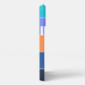 Aangepaste donkere blauwe turquoise Oranje Violet iPhone Hoesje (Rechterkant)