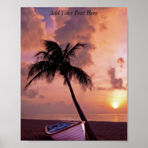 Aangepaste donkere vlek-zonsonderstel poster
