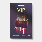 Aangepaste donkerpaarse verloop VIP-pas voor evene Badge (Voorzijde)
