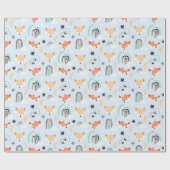 Aangepaste doodle dier leuk patroon cadeaupapier (Vlak)