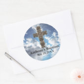 Aangepaste doop met kruis Inspirerend Stickers (Envelop)