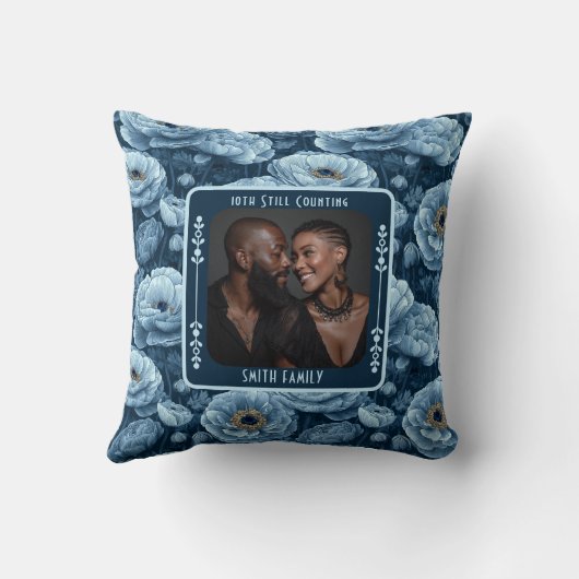 Aangepaste doordachte 10e Jubileum Sierkussen (Achterkant)