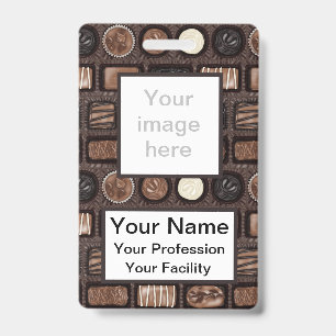 Aangepaste doos chocolade badge