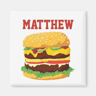 Aangepaste Double Cheeseburger Fridge Magnet Magneet
