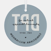 Aangepaste DPT Doctor in de Fysieke Behandeling Glas Ornament (Achterkant)