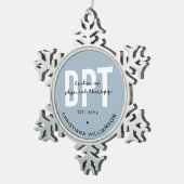 Aangepaste DPT Doctor in de Fysieke Behandeling Tin Sneeuwvlok Ornament (Rechts)