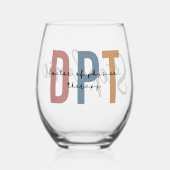 Aangepaste DPT Doctor in de Fysieke Behandeling Wijnglas Zonder Voet (Voorkant)